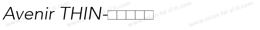 Avenir THIN字体转换